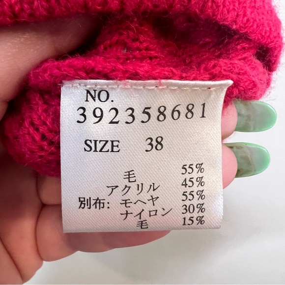 Laisse Passe fuchsia pink wool and alpaca sweater dress soft angel core  S #18 - Picture 7 of 10